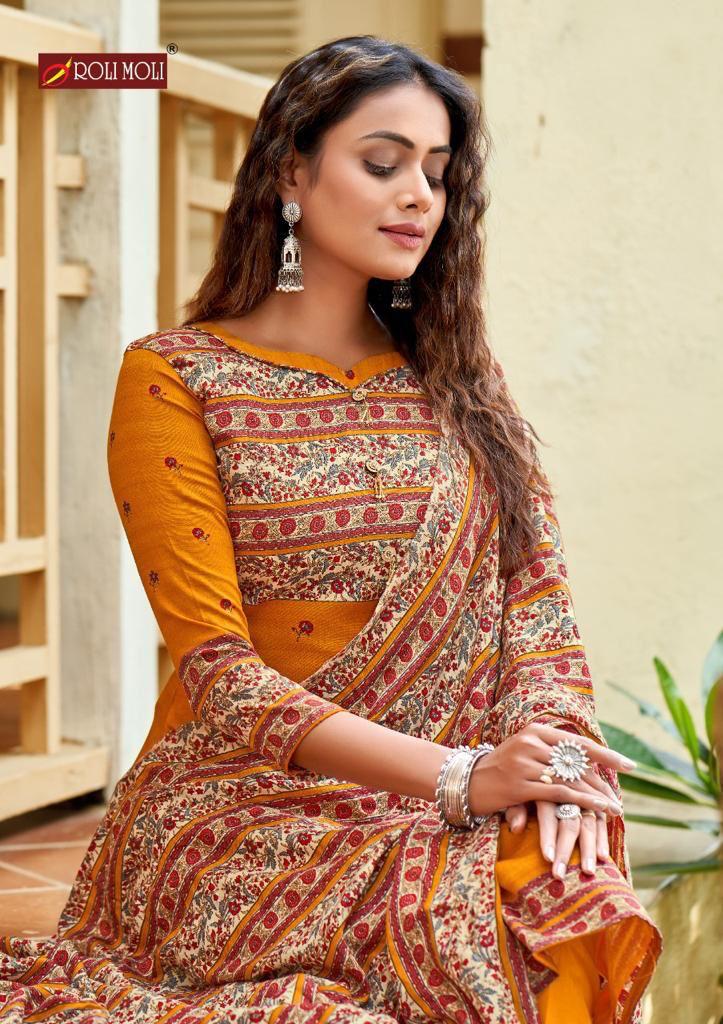 Roli Moli Kairaa Pure Pashmina Print Heavy Embroidery Work Salwar Suit