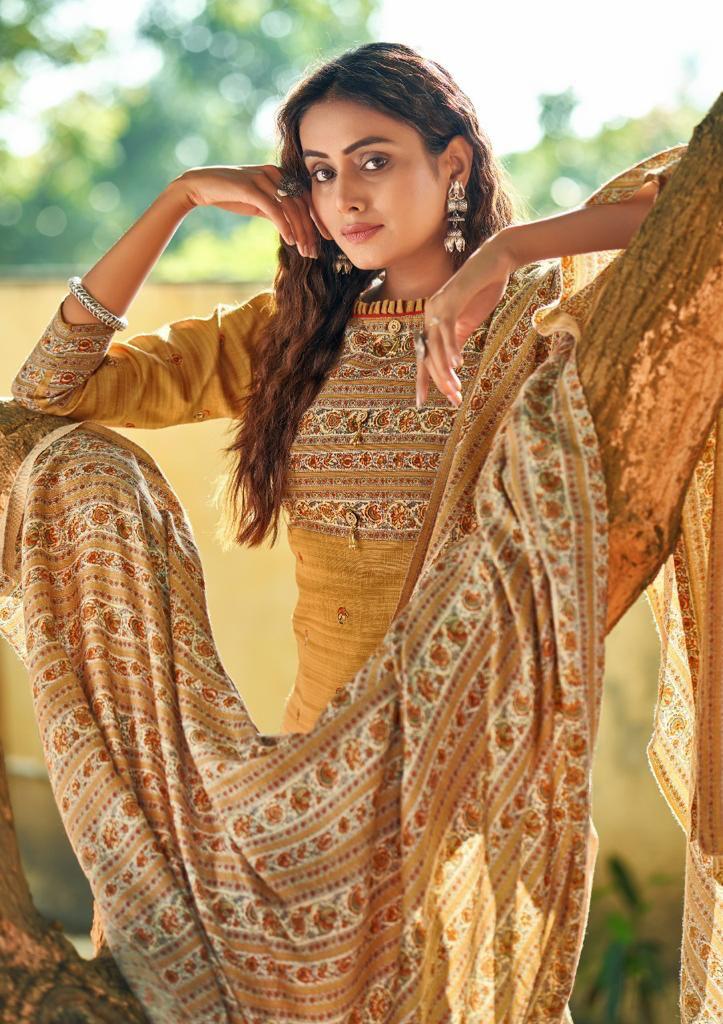 Roli Moli Kairaa Pure Pashmina Print Heavy Embroidery Work Salwar Suit
