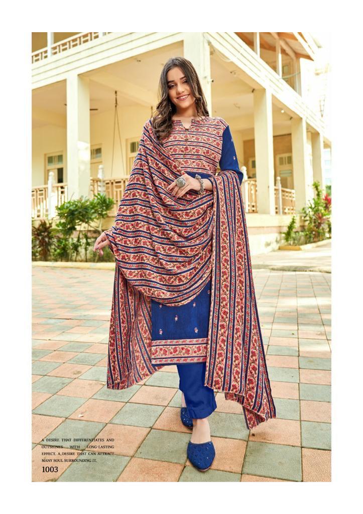Roli Moli Kairaa Pure Pashmina Print Heavy Embroidery Work Salwar Suit