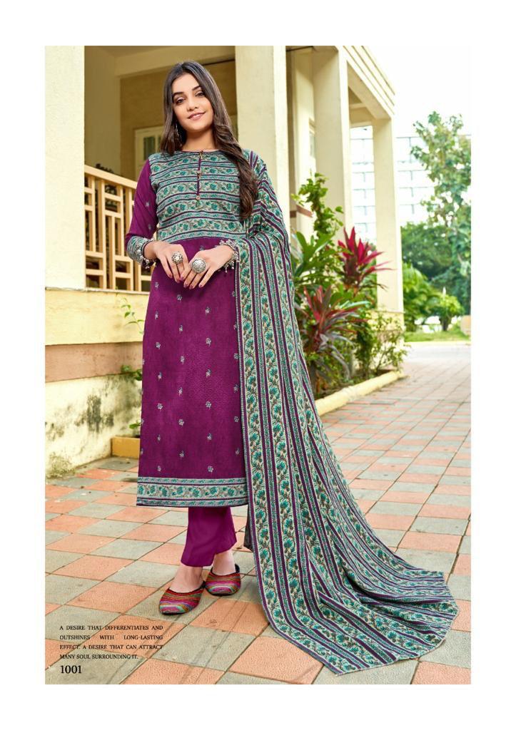 Roli Moli Kairaa Pure Pashmina Print Heavy Embroidery Work Salwar Suit
