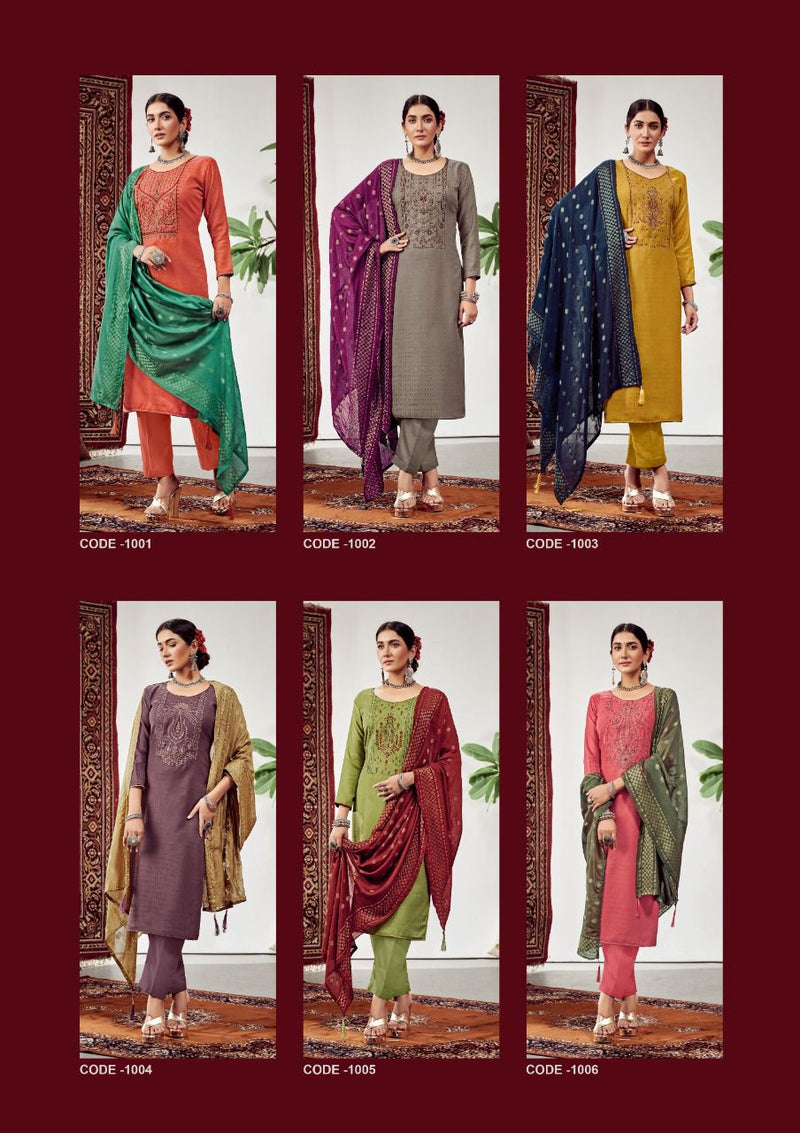 Roli Moli Lahja pashmina Jacquard Exclusive Embroidery Approx Suit