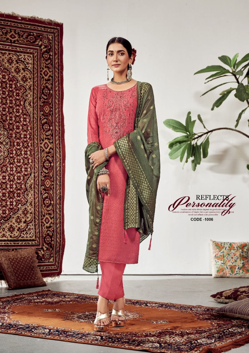 Roli Moli Lahja pashmina Jacquard Exclusive Embroidery Approx Suit