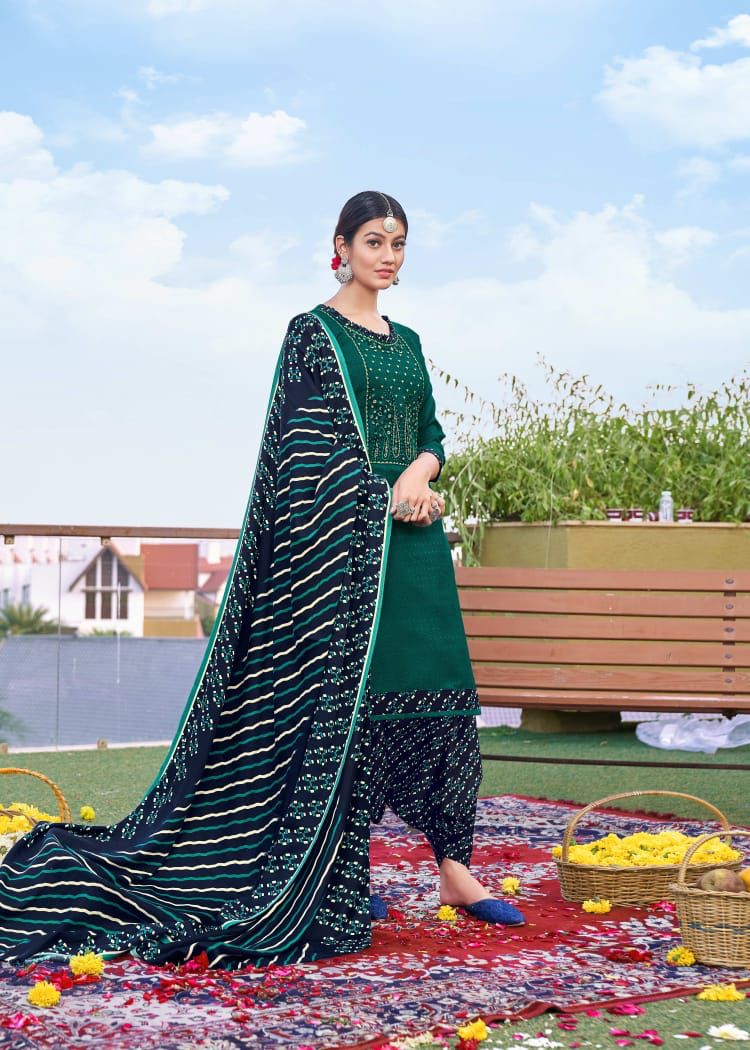 Roli Moli Nazia Pashmina Printed With Embroidery Work Wollen Suits