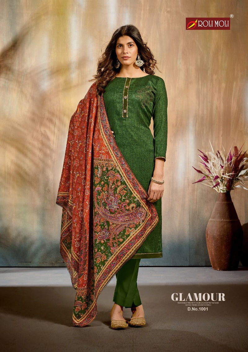 Roli Moli Riwaaz Pure Pashmina Jacquard Winter Wear Salwar Kameez