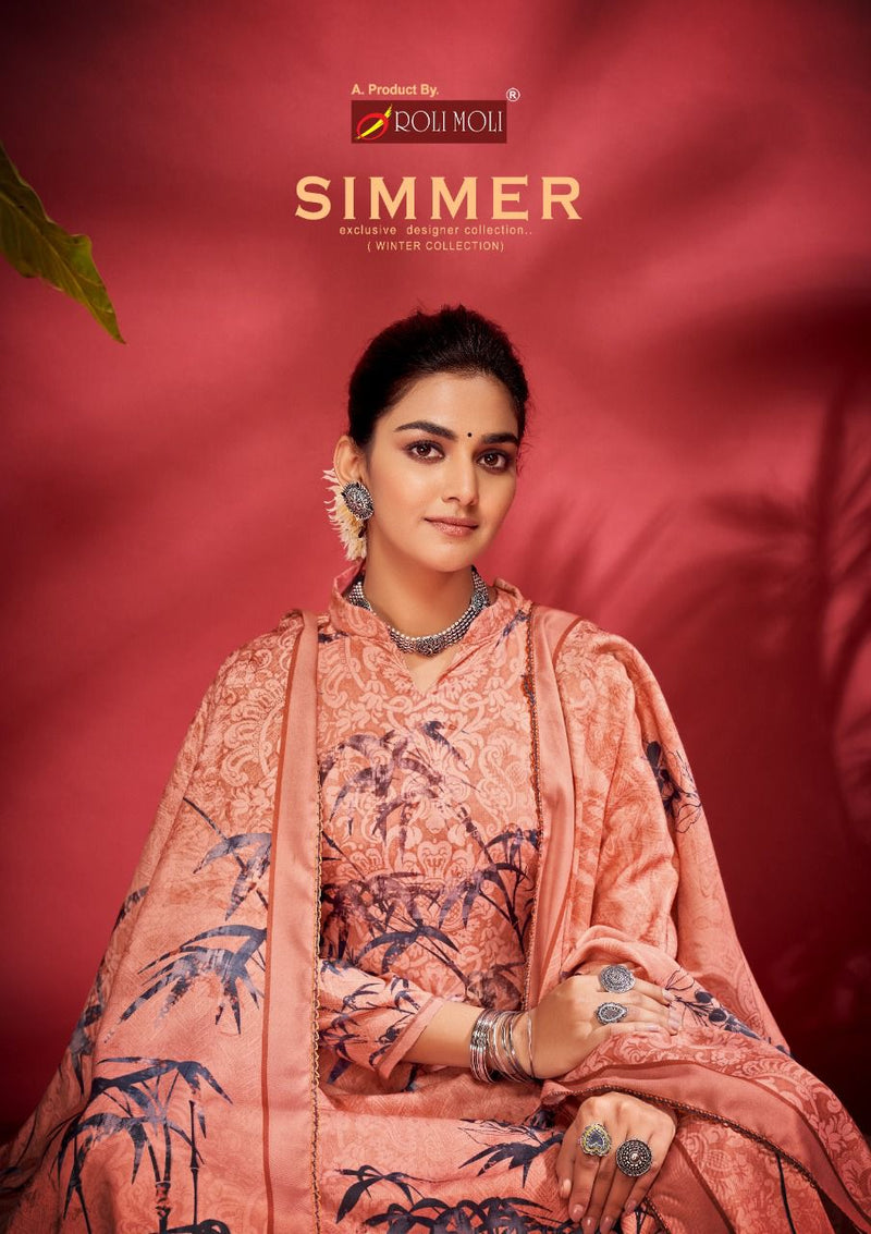 Roli Moli Simmer Pashmina Jacquard Digital Print Salwar Kameez