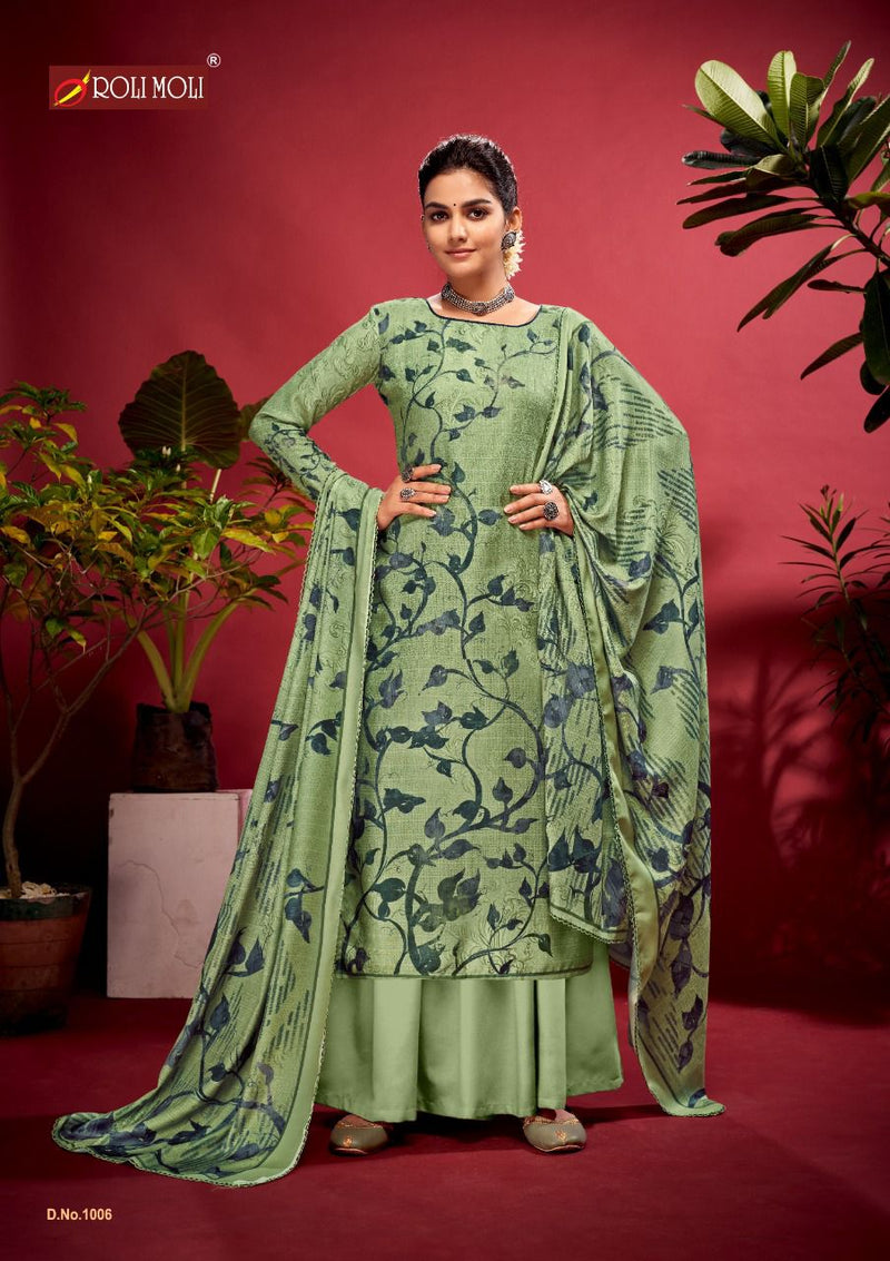 Roli Moli Simmer Pashmina Jacquard Digital Print Salwar Kameez