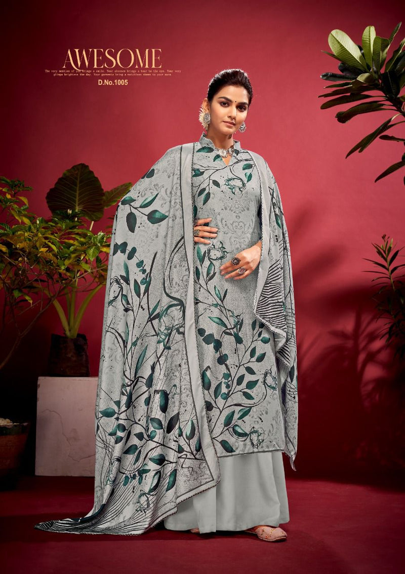 Roli Moli Simmer Pashmina Jacquard Digital Print Salwar Kameez