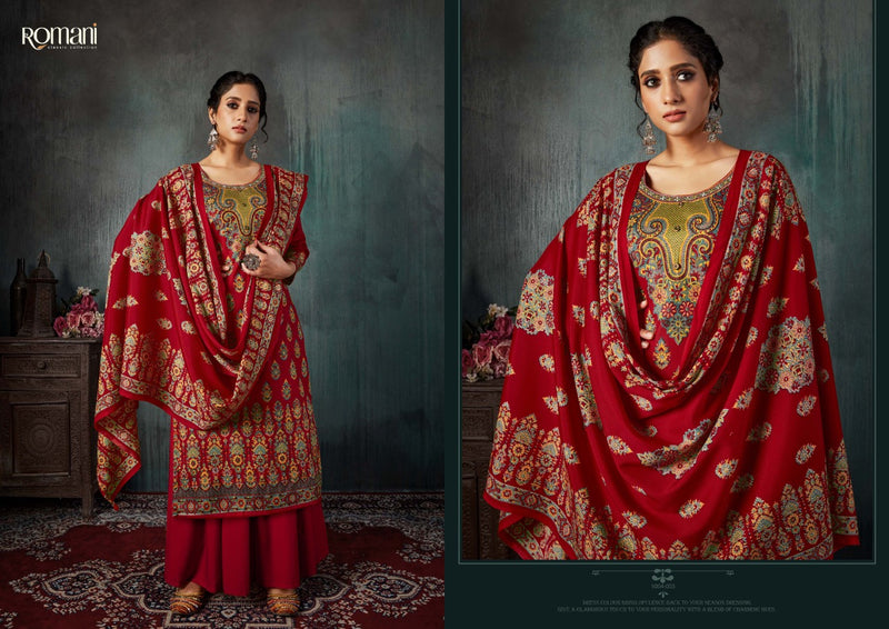 Romani Kashmiri Kaani Spun Print Casual Daily Wear Salwar Kameez