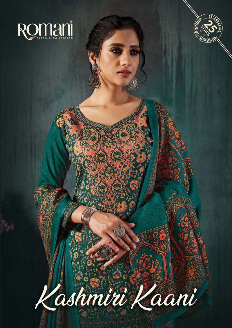 Romani Kashmiri Kaani Spun Print Casual Daily Wear Salwar Kameez