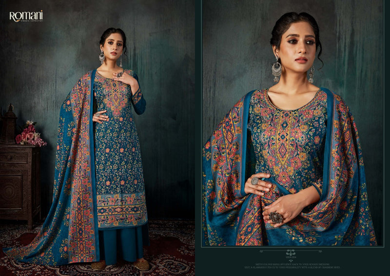 Romani Kashmiri Kaani Spun Print Casual Daily Wear Salwar Kameez