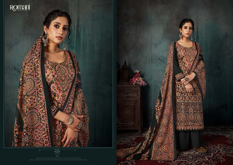 Romani Kashmiri Kaani Spun Print Casual Daily Wear Salwar Kameez