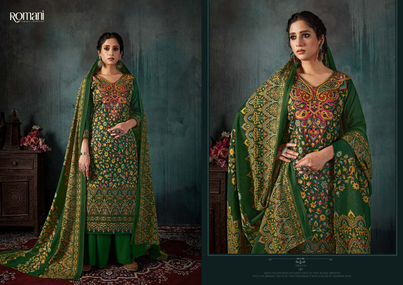 Romani Kashmiri Kaani Spun Print Casual Daily Wear Salwar Kameez