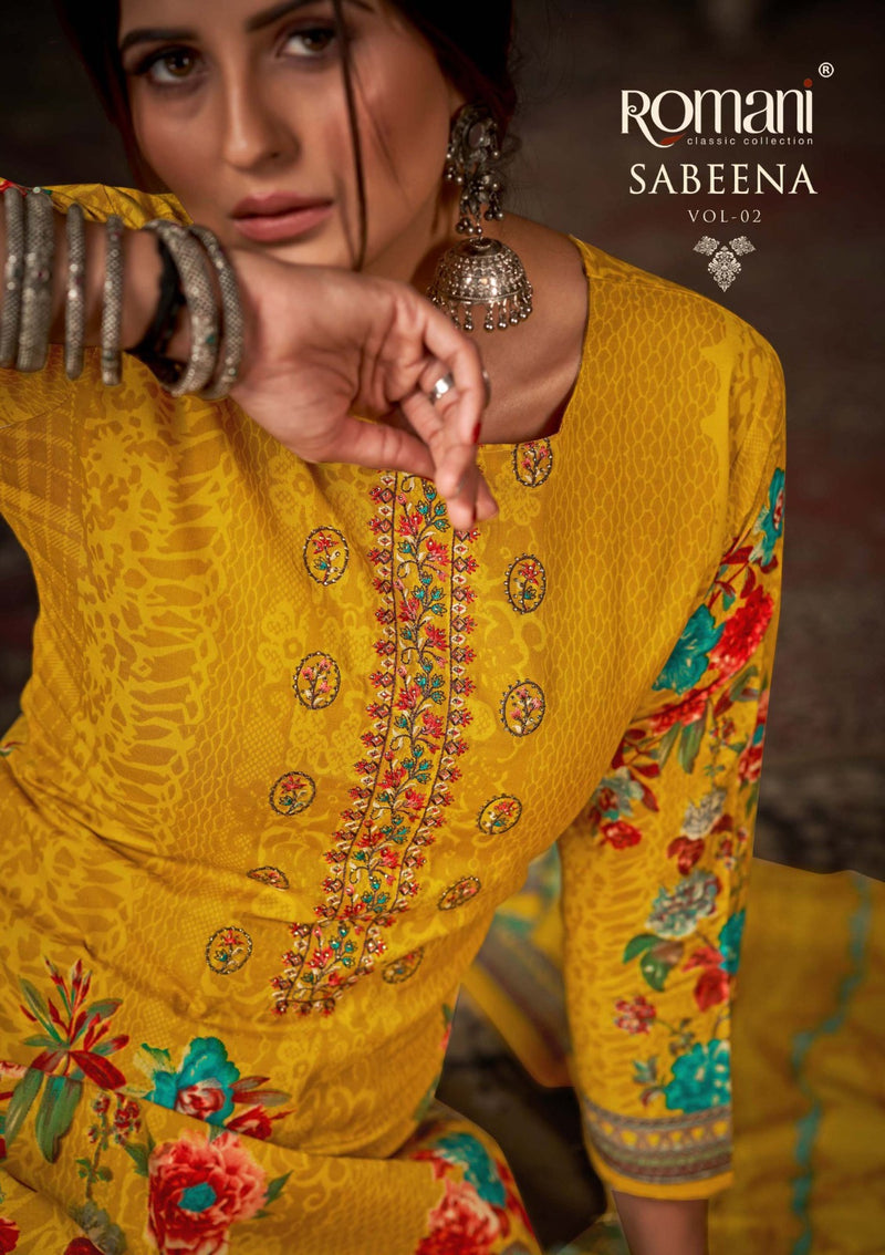 Romani Sabeena Vol 2 Pure Soft Cotton Digital Printed Embroidered Salwar Kameez