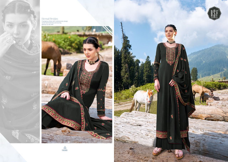 Rsf Neera Vol 2 Chinon Silk  Fabric With Full Body Embroidery Work