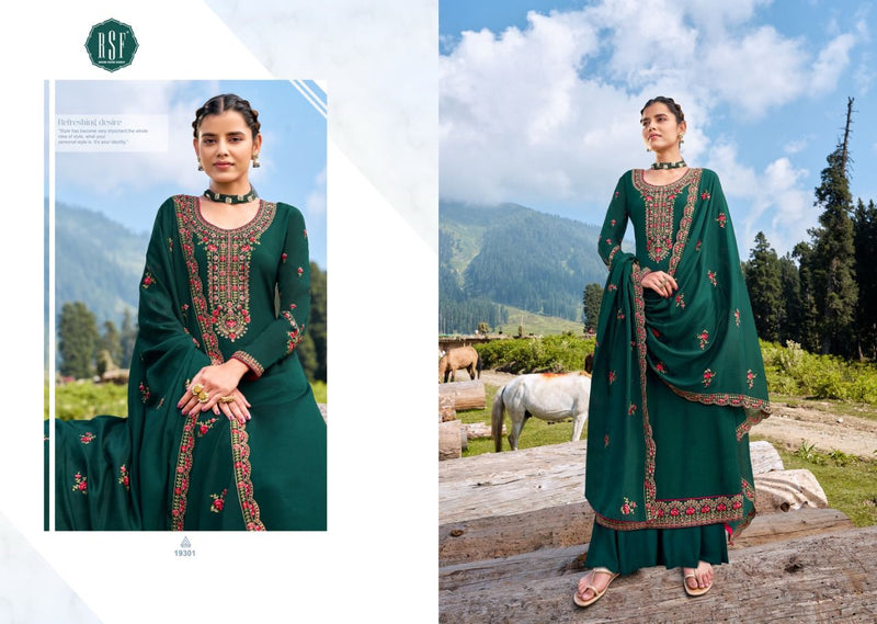 Rsf Neera Vol 2 Chinon Silk  Fabric With Full Body Embroidery Work
