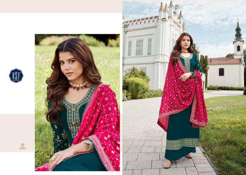 Rsf Satrang Faux Georgette With Embroidery Work Salwar Suit