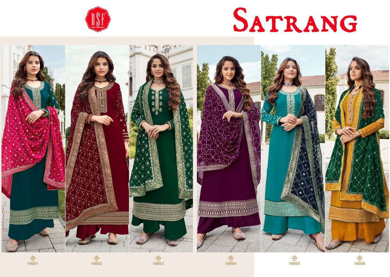 Rsf Satrang Faux Georgette With Embroidery Work Salwar Suit
