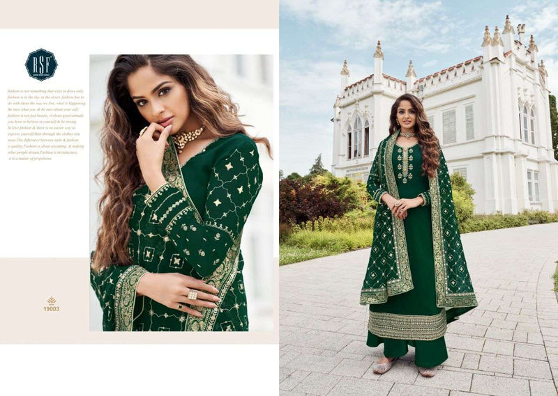 Rsf Satrang Faux Georgette With Embroidery Work Salwar Suit