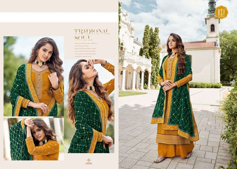 Rsf Satrang Faux Georgette With Embroidery Work Salwar Suit