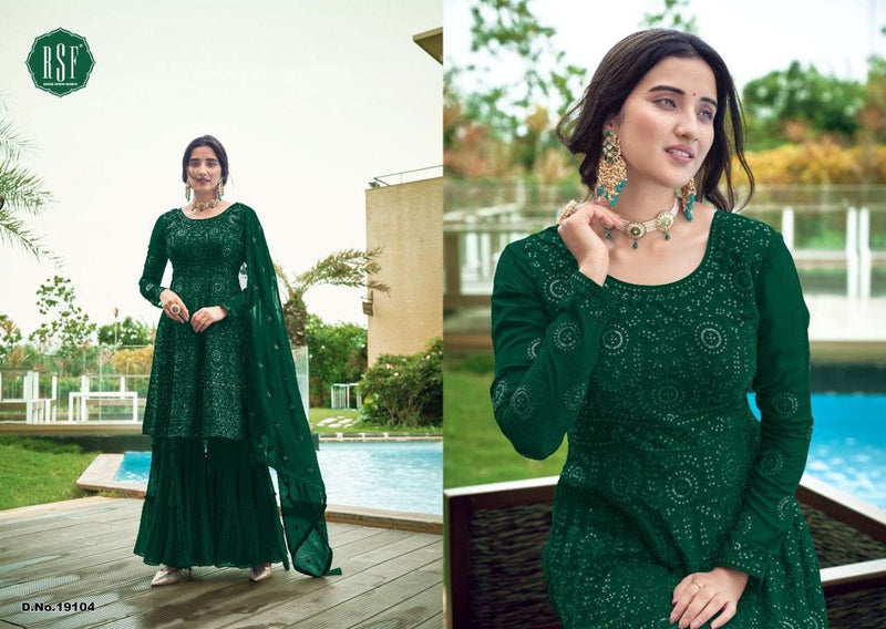 Rsf Simran Pure Faux Georgette Heavy Embroidery Sequence Work Salwar Suit