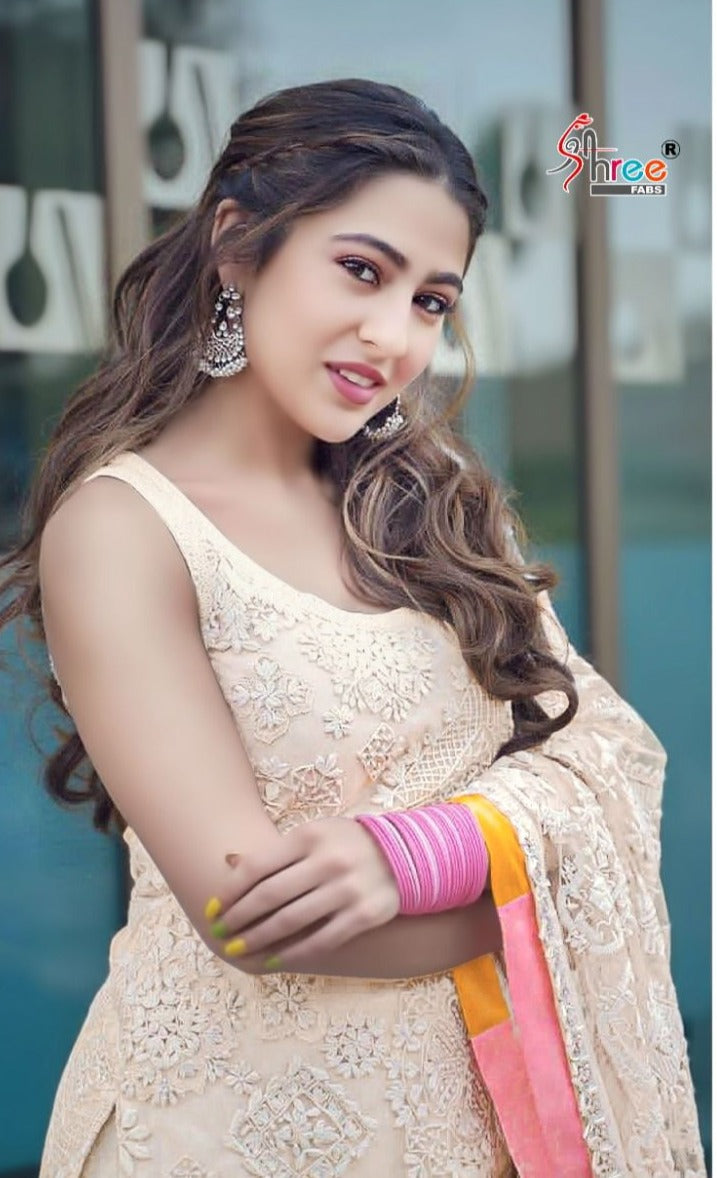 Shree Fab S 245 Fox Georgette Sharara Style Party Wear Salwar Suits