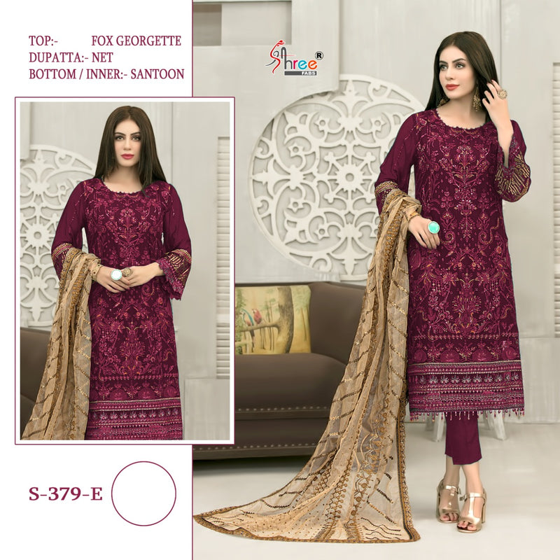 Shree Fabs S 379 E Georgette With Heavy Embroidery Work Stylish Designer Pakistani Party Wear Salwar Kameez
