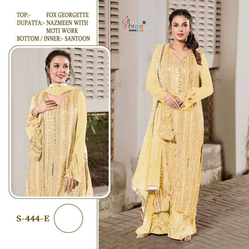 Shree Fab S 444 Fox Georgette Pakistani Style Festive Wear Salwar Suits