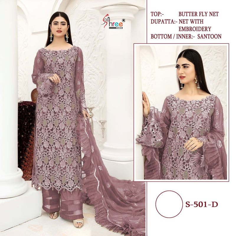 Shree Fab S 501 Butterfly Net Stylish Designer Wear Salwar Kameez