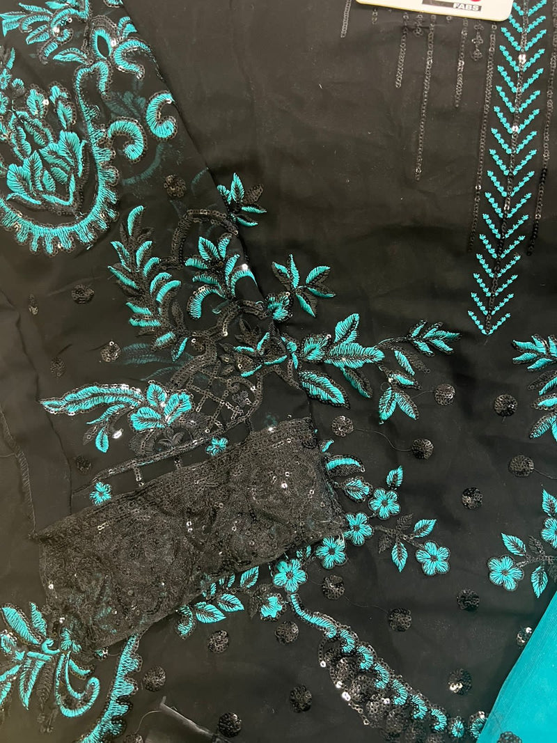 Shree Fabs S 561 Fox Georgette Embroidered Pakistani Style Party Wear Salwar Suits
