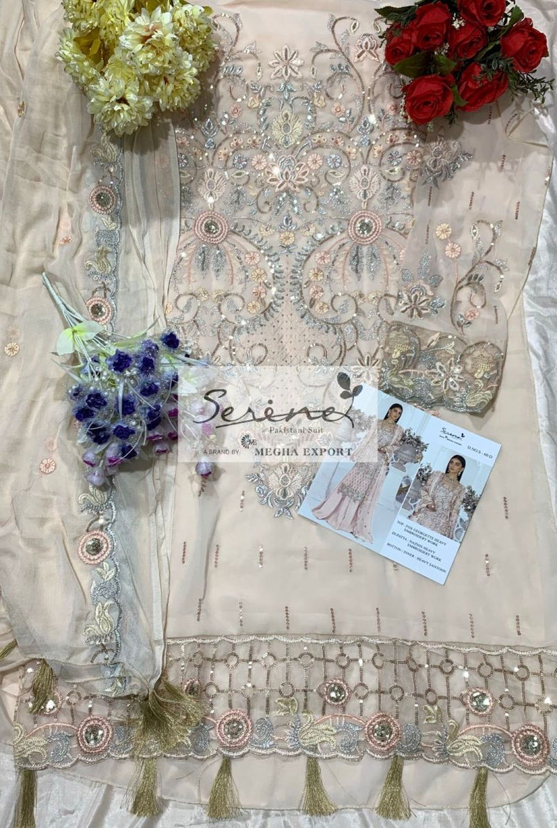 Serene S60 Fox Georgette Heavy Embroidered Stylish Designer Pakistani Style Salwar Suit