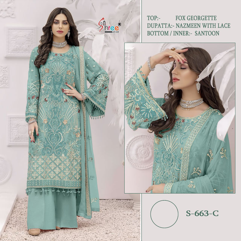 Shree Fabs Dno S 663 C Georgette With Beautiful Work Stylish Designer Pakistani Salwar Kameez