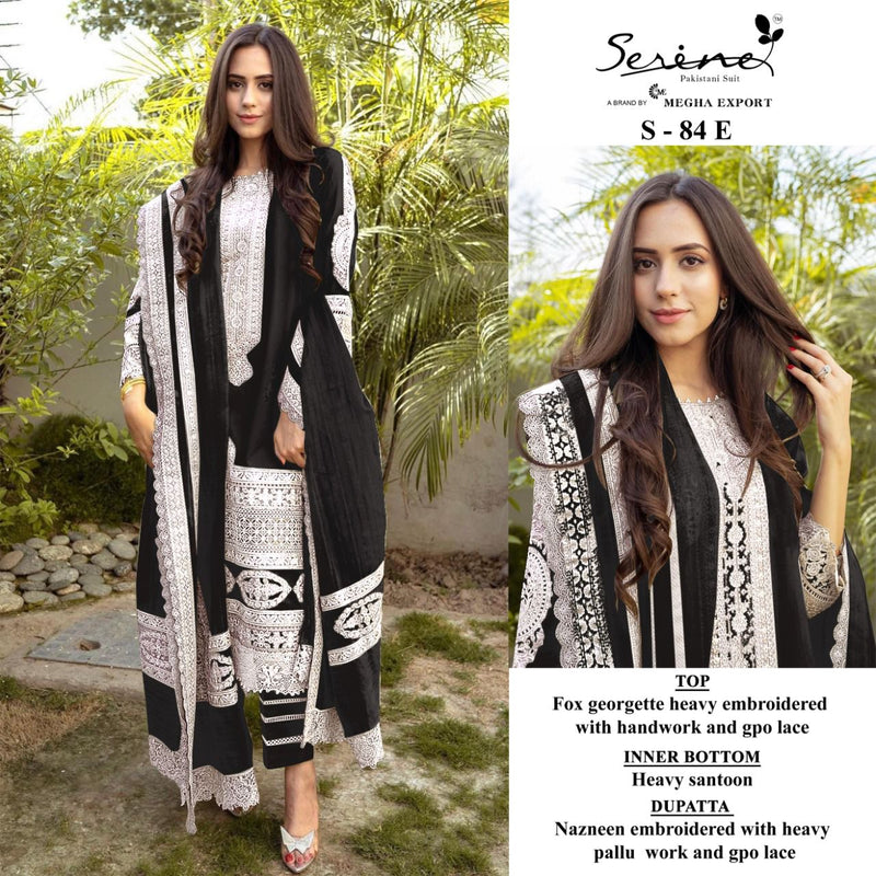 Serine S 84 Georgette With Beautiful Heavy Embroidery Work Stylish Designer Party Wear Salwar Kameez