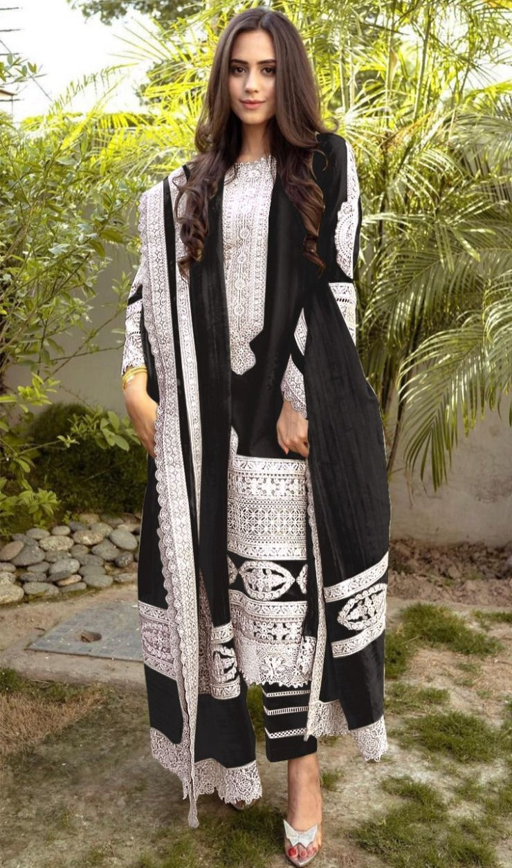 Serine S 84 Georgette With Beautiful Heavy Embroidery Work Stylish Designer Party Wear Salwar Kameez