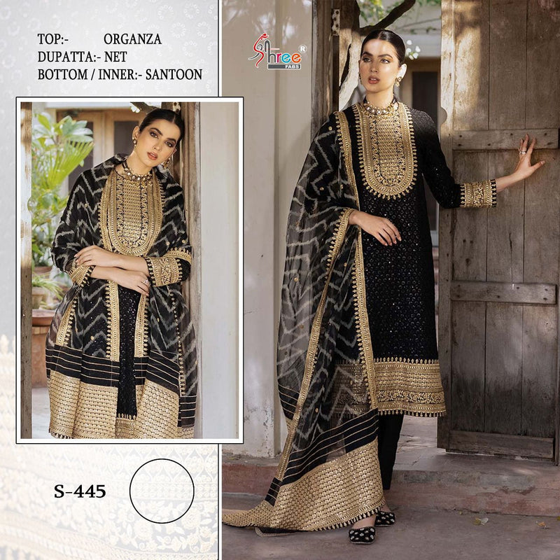 Shree Fab S445 Organza Pakistani Style Designer Party Wear Salwar Kameez