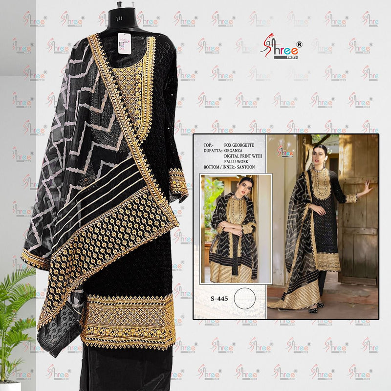 Shree Fab S445 Organza Pakistani Style Designer Party Wear Salwar Kameez