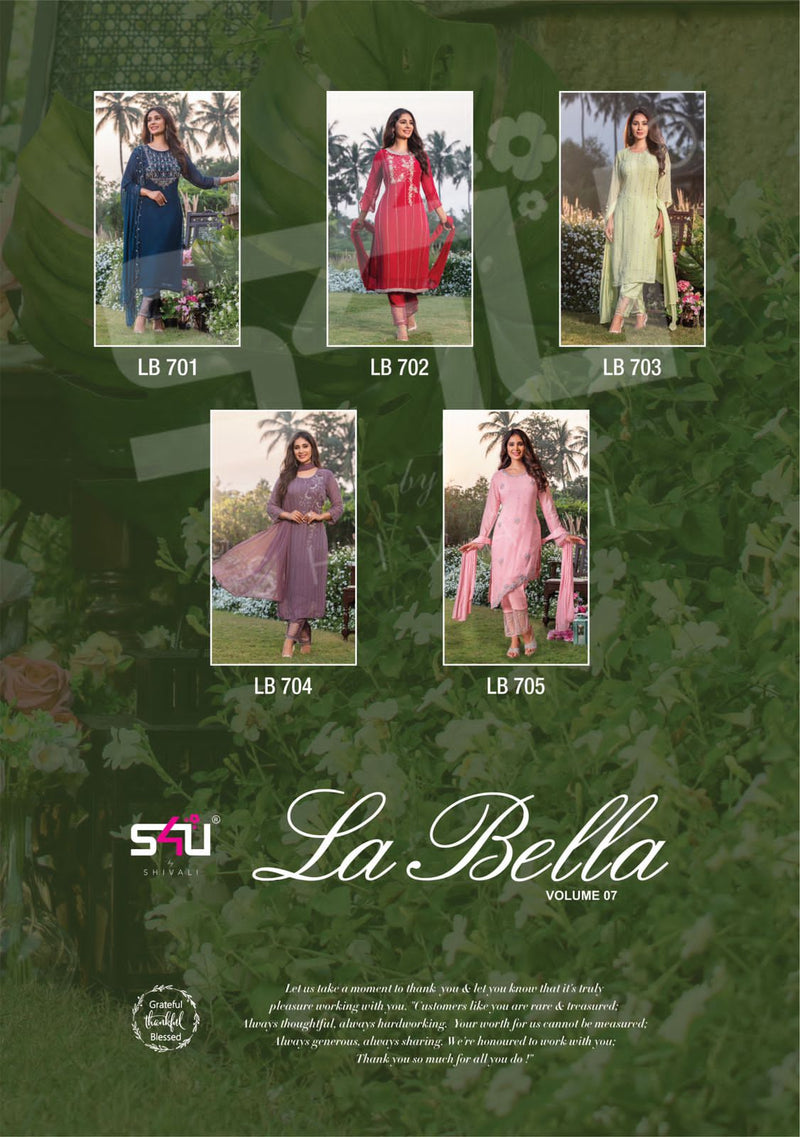 S4U SHIVALI LA BELLA VOL 7 GEORGETTE STYLISH DESIGNER READY MADE KURTI