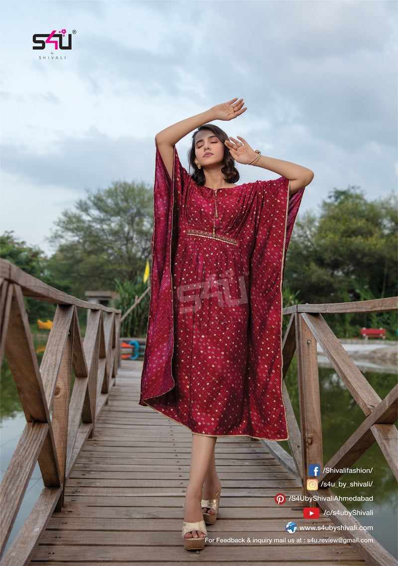 S4u Shivali Dno 122 Fancy Designer Partywear Kaftan Collection