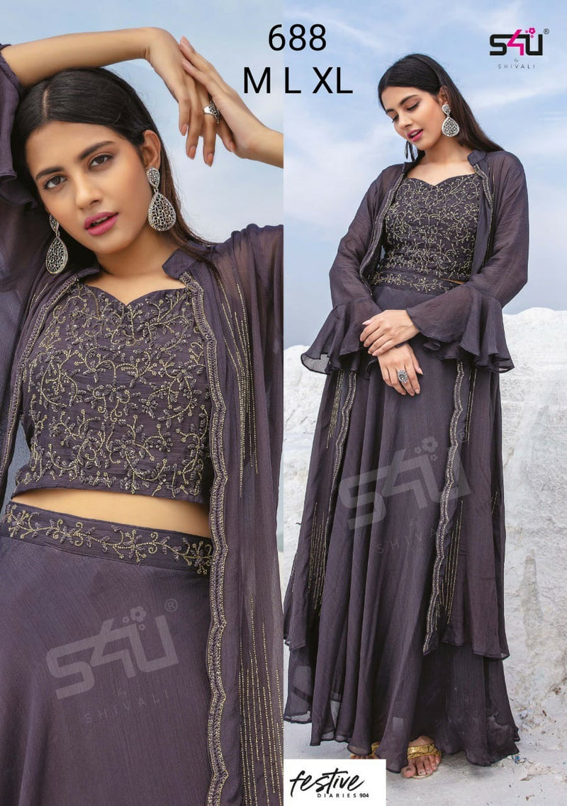 S4u Shivali Dno 688 Festive Diaries Fancy Designer Festival Wear Kurti