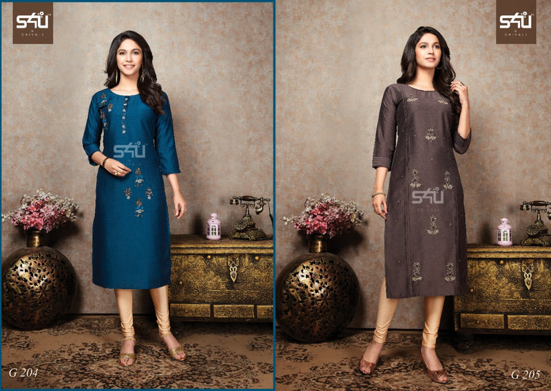 S4u Shivali Glamour Vol 2 Classy And Full Of Finesse Thease Hand Work Kurti