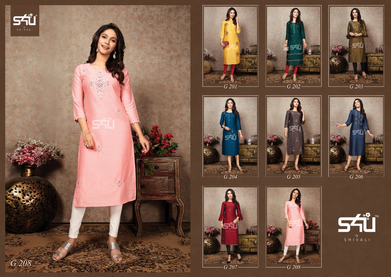 S4u Shivali Glamour Vol 2 Classy And Full Of Finesse Thease Hand Work Kurti