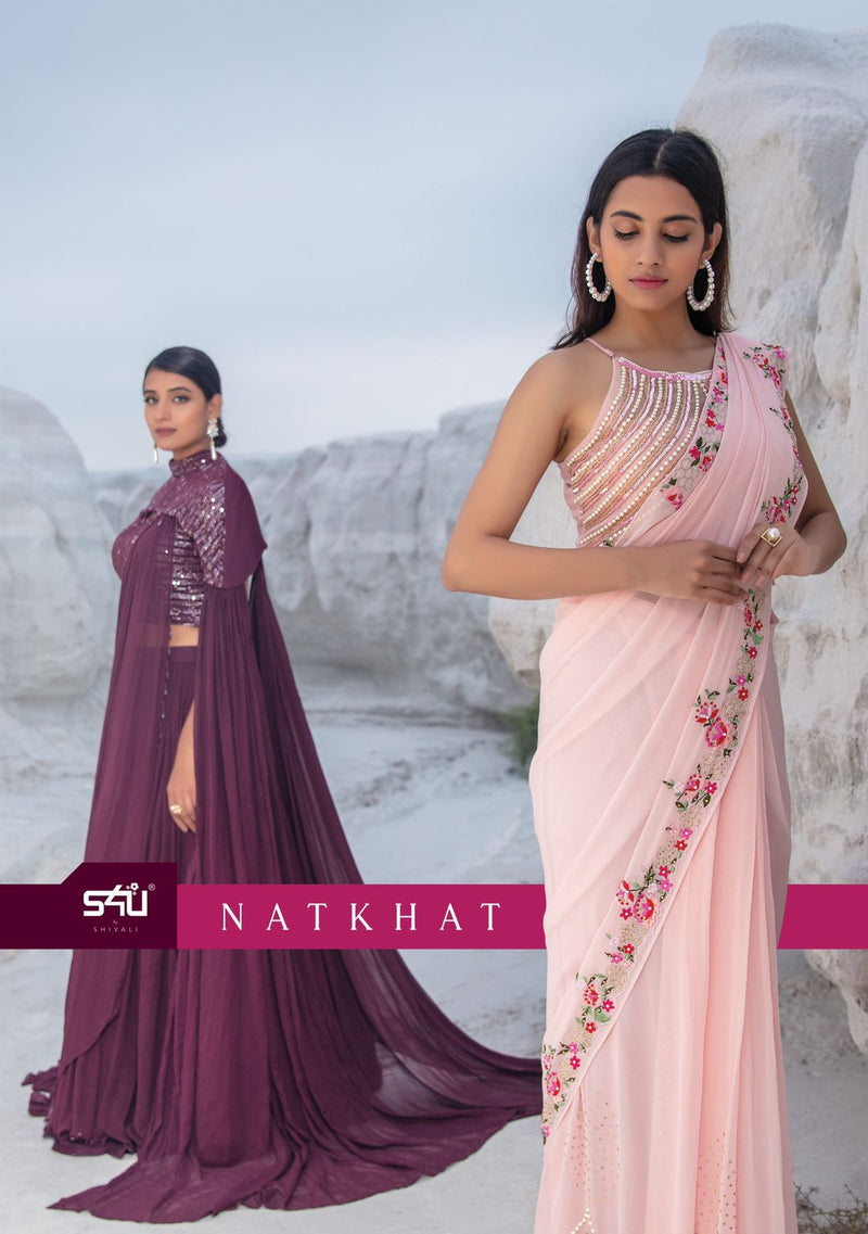 S4u Shivali Natkhat Georgette Handwork Partywear Kurti