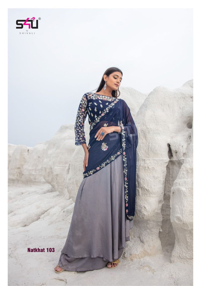 S4u Shivali Natkhat Georgette Handwork Partywear Kurti