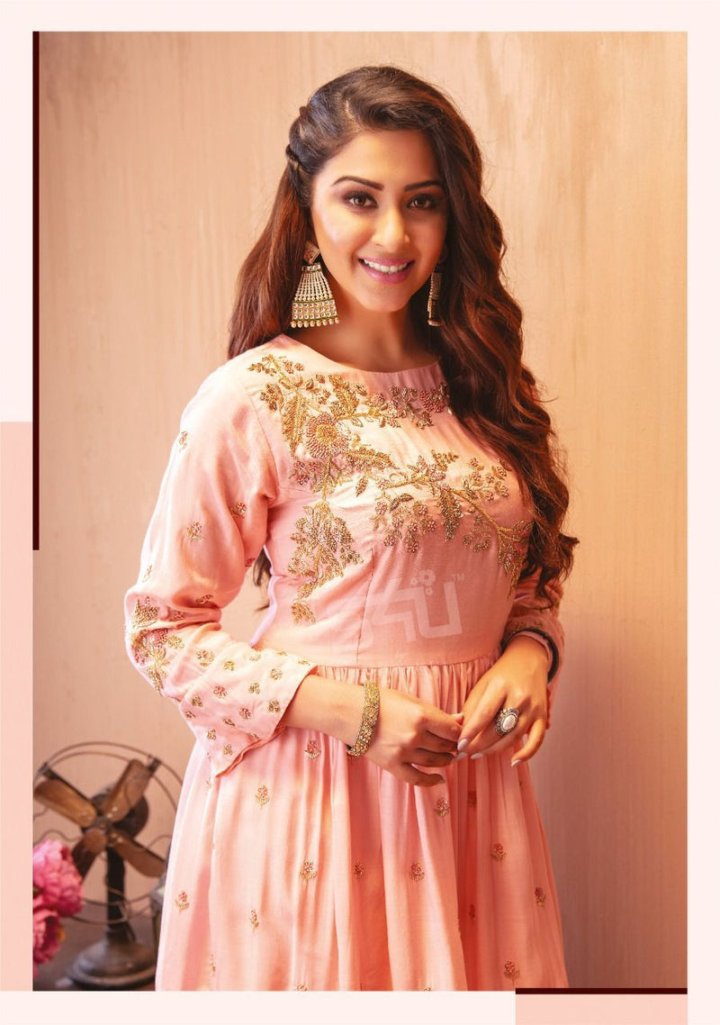 S4u Shivali Peplum Vol 2 Pure Georgette Handwork Designer Wear Sharara Kurtis
