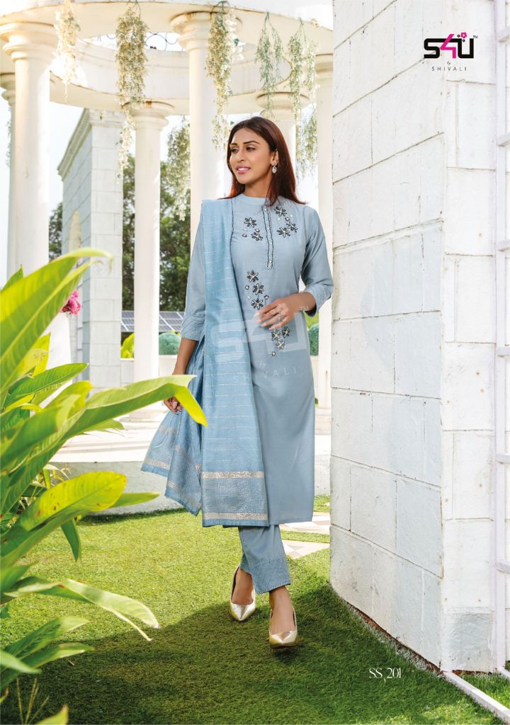 S4u Shivali Sunshine Vol 2 Silk Readymade Fency Designer kurti