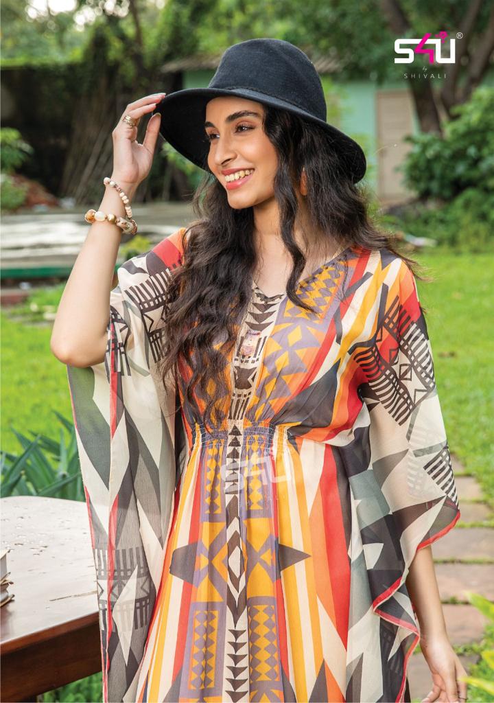 S4u Shivali Tropical Kaftan Vol 2 Fancy Designer Printed Wear Kaftan Collection