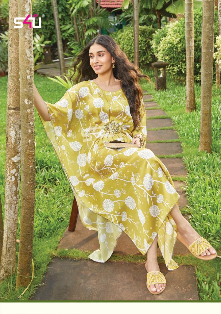 S4u Shivali Tropical Kaftan Vol 2 Fancy Designer Printed Wear Kaftan Collection