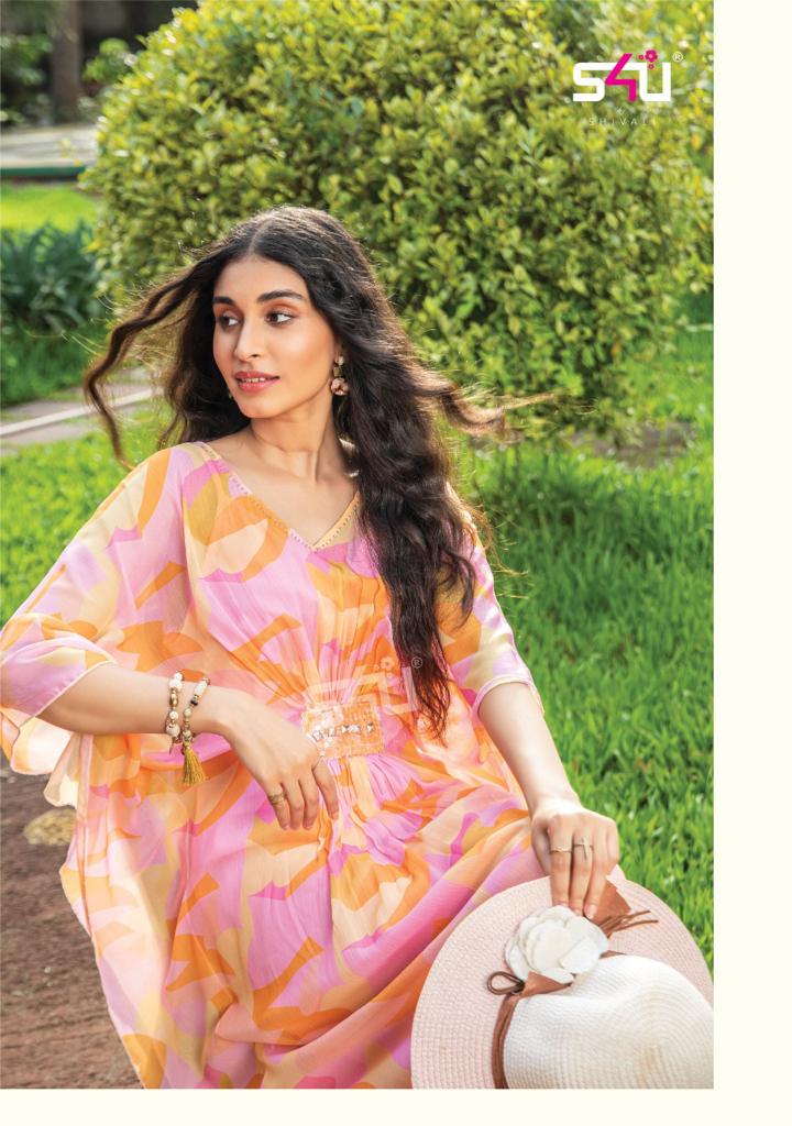 S4u Shivali Tropical Kaftan Vol 2 Fancy Designer Printed Wear Kaftan Collection