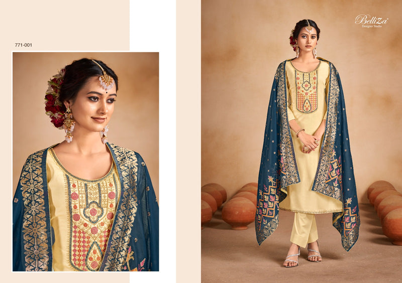 Belliza Designer Studio Saadgi Pure Heavy Jam Cotton Exclusive Heavy Cording Embroidery Work Lace Stylish Designer Partywear Salwar Suit