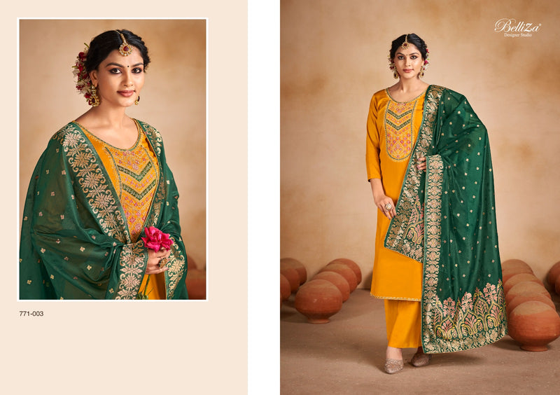 Belliza Designer Studio Saadgi Pure Heavy Jam Cotton Exclusive Heavy Cording Embroidery Work Lace Stylish Designer Partywear Salwar Suit