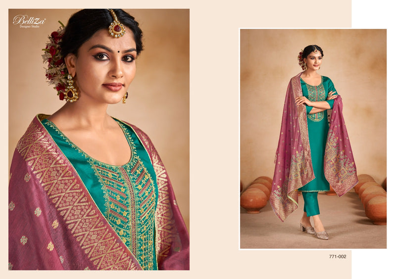 Belliza Designer Studio Saadgi Pure Heavy Jam Cotton Exclusive Heavy Cording Embroidery Work Lace Stylish Designer Partywear Salwar Suit